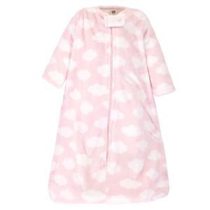 imageHudson Baby Unisex Baby Plush Sleeping Bag Sack Blanket Boy Farm Animals Long Sleeve 612 MonthsPink Clouds