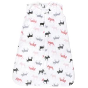 imageHudson Baby Unisex Baby Plush Sleeping Bag Sack Blanket Boy Farm Animals Long Sleeve 612 MonthsPink Moose Sleeveless