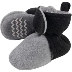 imageHudson Baby UnisexChild Cozy Fleece BootiesBlack Heather Gray