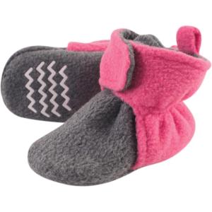 imageHudson Baby UnisexChild Cozy Fleece BootiesDk Pink Heather Charcoal
