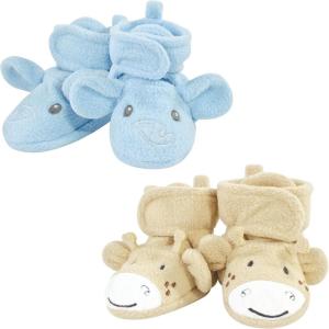 imageHudson Baby UnisexChild Cozy Fleece BootiesElephant Giraffe