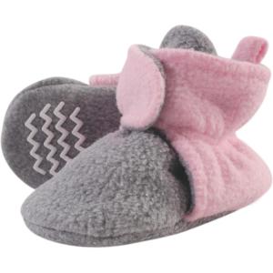 imageHudson Baby UnisexChild Cozy Fleece BootiesLight Pink Heather Gray