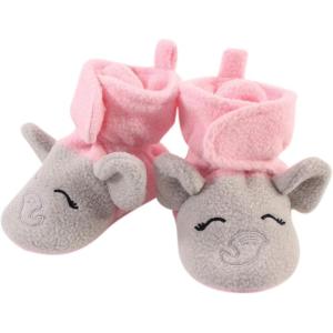 imageHudson Baby UnisexChild Cozy Fleece BootiesPink Gray Elephant