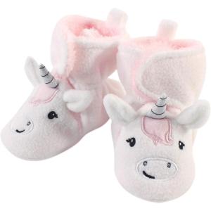 imageHudson Baby UnisexChild Cozy Fleece BootiesSilver White Unicorn