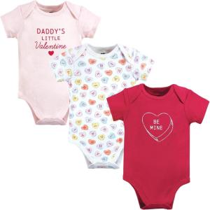 imageHudson Baby babygirls Cotton Bodysuits 3packBe Mine Valentine