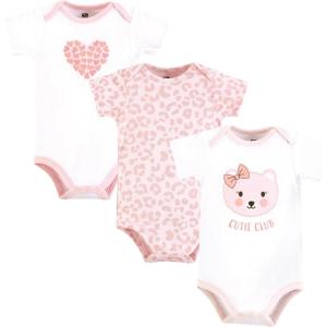 imageHudson Baby babygirls Cotton Bodysuits 3packCutie Bear