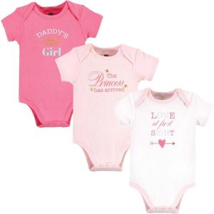 imageHudson Baby babygirls Cotton Bodysuits 3packDaddys Girl