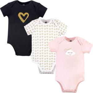 imageHudson Baby babygirls Cotton Bodysuits 3packDream Love