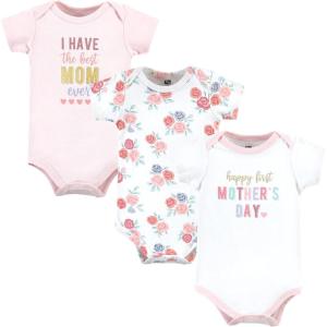 imageHudson Baby babygirls Cotton Bodysuits 3packGirl Mothers Day