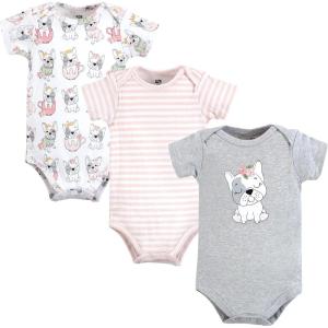imageHudson Baby babygirls Cotton Bodysuits 3packGirl Whimsical Dog