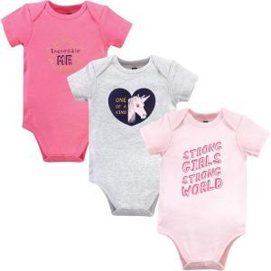 imageHudson Baby babygirls Cotton Bodysuits 3packIncredible Me