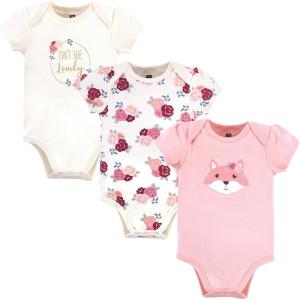 imageHudson Baby babygirls Cotton Bodysuits 3packLovely Fox
