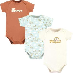 imageHudson Baby babygirls Cotton Bodysuits 3packMagical Rainbow