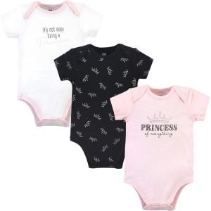 imageHudson Baby babygirls Cotton Bodysuits 3packPink Princess