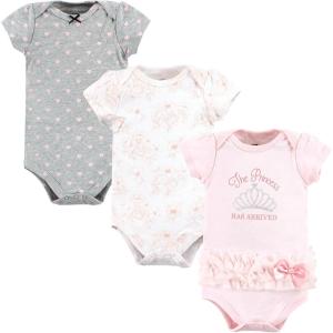 imageHudson Baby babygirls Cotton Bodysuits 3packPrincess Arrived Tutu