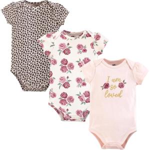 imageHudson Baby babygirls Cotton Bodysuits 3packSo Loved Roses