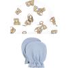 imageHudson Baby Unisex Baby Cotton Cap and Scratch Mitten SetGentleman Bear