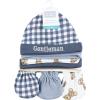 imageHudson Baby Unisex Baby Cotton Cap and Scratch Mitten SetGentleman Bear