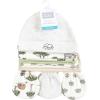imageHudson Baby Unisex Baby Cotton Cap and Scratch Mitten SetGoing on Safari
