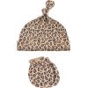 imageHudson Baby Unisex Baby Cotton Cap and Scratch Mitten SetLeopard