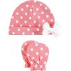 imageHudson Baby Unisex Baby Cotton Cap and Scratch Mitten SetModern Botanical