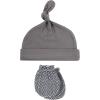 imageHudson Baby Unisex Baby Cotton Cap and Scratch Mitten SetModern Mustache