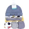 imageHudson Baby Unisex Baby Cotton Cap and Scratch Mitten SetSports Fan