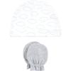 imageHudson Baby Unisex Baby Cotton Cap and Scratch Mitten SetSunshine and Clouds