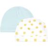 imageHudson Baby Unisex Baby Cotton Cap and Scratch Mitten SetSunshine and Clouds