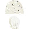 imageHudson Baby Unisex Baby Cotton Cap and Scratch Mitten SetTaupe Sheep