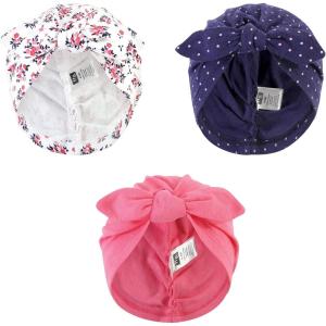 imageHudson Baby Infant Girls Turban Cotton Headwraps 024 MonthsDainty Floral