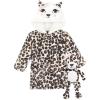 imageHudson Baby Unisex Baby Plush Bathrobe and Toy Set Leopard One Size