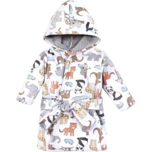 imageHudson Baby Unisex Baby Mink with Faux Fur Lining Pool and Beach Robe Coverups Zoo Animals 612 Months