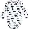 imageHudson Baby babygirls Cotton Longsleeve Bodysuits 5packBaby Bear Gray Black