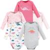 imageHudson Baby babyboys Cotton Longsleeve Bodysuits 5packSparklesaurus