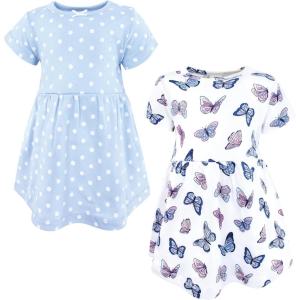 imageHudson Baby Girls Cotton DressesBlue Butterflies