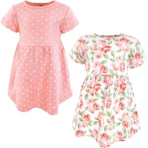 imageHudson Baby Girls Cotton DressesCoral Floral