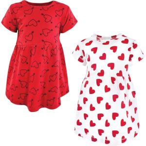 imageHudson Baby Girls Cotton DressesLove Hearts