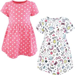 imageHudson Baby Girls Cotton DressesPink Doodles