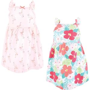 imageHudson Baby Girls Cotton DressesTropical Flamingo