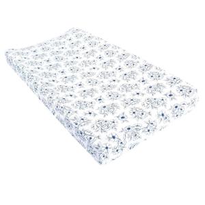 imageHudson Baby Unisex Baby Changing Pad Cover Dinosaurs One SizeBlue Toile