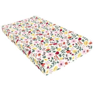 imageHudson Baby Unisex Baby Changing Pad Cover Dinosaurs One SizeFall Botanical