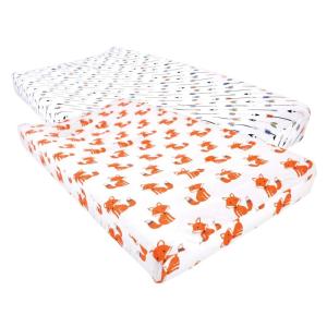 imageHudson Baby Unisex Baby Changing Pad Cover Dinosaurs One SizeFoxes