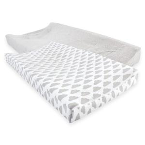 imageHudson Baby Unisex Baby Changing Pad Cover Dinosaurs One SizeHeather Gray Cloud