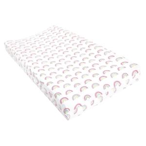 imageHudson Baby Unisex Baby Changing Pad Cover Dinosaurs One SizeModern Rainbow