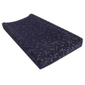 imageHudson Baby Unisex Baby Changing Pad Cover Dinosaurs One SizeNavy Constellation
