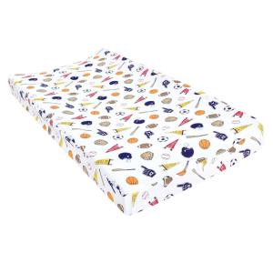 imageHudson Baby Unisex Baby Changing Pad Cover Dinosaurs One SizeSports Fan
