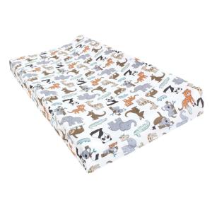 imageHudson Baby Unisex Baby Cotton Changing Pad Cover Buffalo Plaid One SizeZoo Animals
