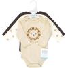 imageHudson Baby unisexbaby Cotton Longsleeve Bodysuits 3packBrave Lion