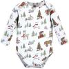 imageHudson Baby unisexbaby Cotton Longsleeve Bodysuits 3packChristmas Forest